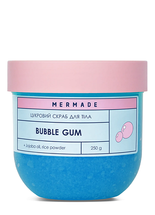 Сахарный скраб для тела mermade bubble gum аромат "жуйка" 250 г daily skin care