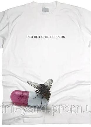 Футболка белая loys music red hot chili peppers