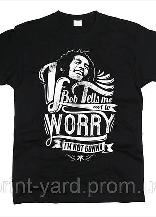 Футболка чорна loys music bob marley