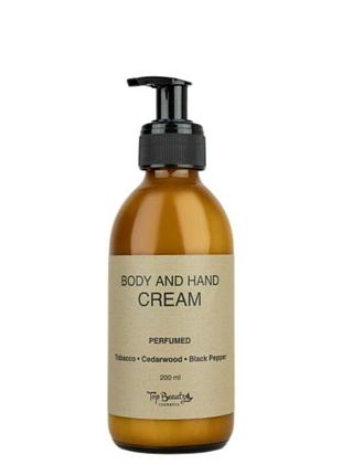 Крем для тела и рук парфюмированный top beauty табак кедр черный перец 200 мл daily skin care