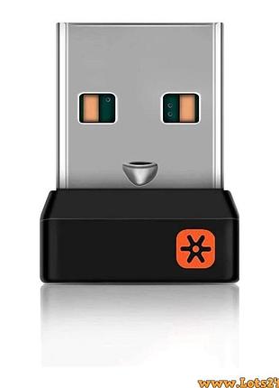 Адаптер приемник logitech unifying receiver usb для мыши клавиатуры до 6 устройств компактный удобный 2.4 ггц 5