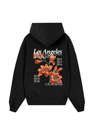 Худи loys толстовка с принтом leisure society hoodie, черный xs