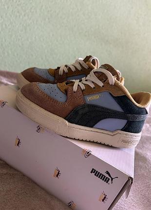 Кросівки для хлопчика puma, коричневі з блакитним