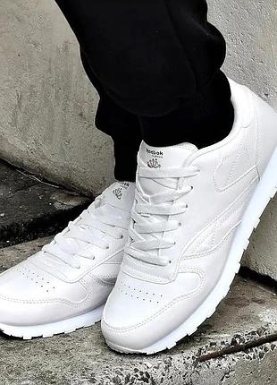 Мужские кроссовки reebok classic белые рибок (размеры: 40,44,45)
