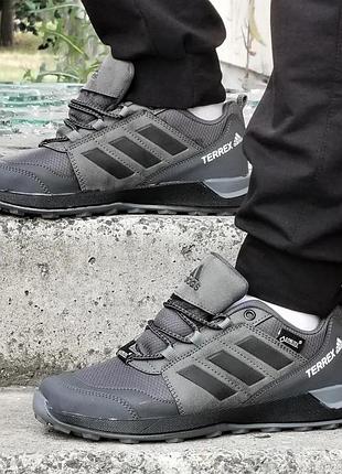 Термо кросівки adidas terrex чоловічі сірі адідас терекс єврозима gore-tex (розміри: 40,41,42)