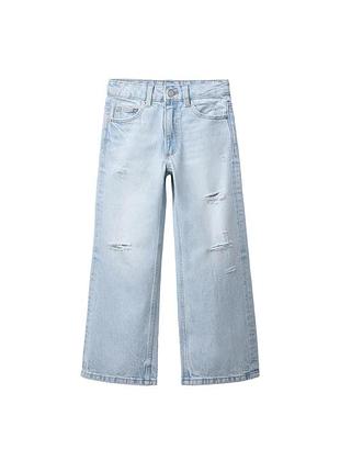 Джинси zara wide з подертостями блакитні 13-14 (164)