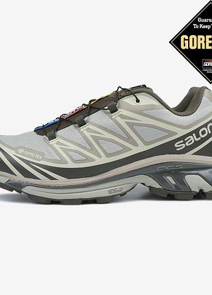 Кроссовки salomon xt-6 vintage khaki gore-tex 💧 влагозащита 💧 арт 19004