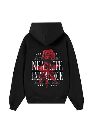 Худи loys толстовка с принтом floral rose flower hoodie, черный s