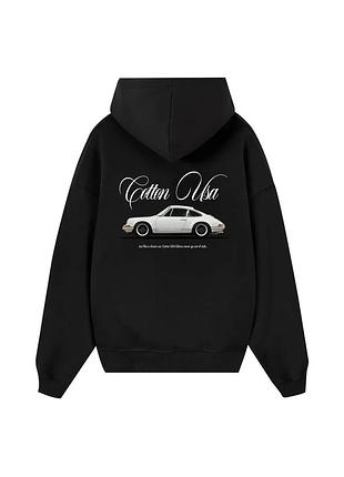 Худи loys толстовка с принтом classic car white hoodie, черный l