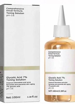 Тонік для обличчя glycolic acid 7% toning solution 100 мл
