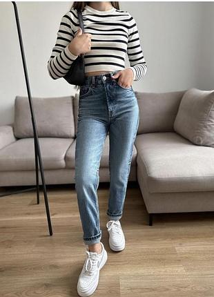 Джинси жіночі zara мом сині розмір 32