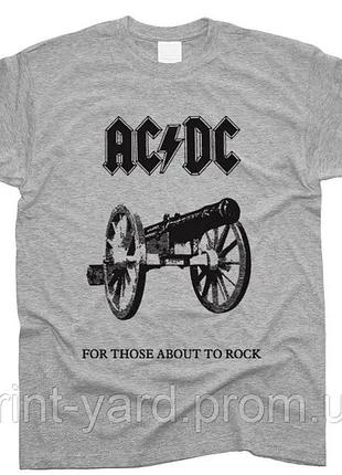 Футболка сіра loys music ac/dc