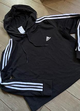 Худі жіноче adidas чорне з капюшоном