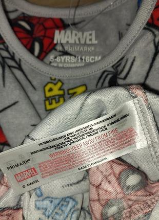 Пижамка marvel велюр на 5-6 лет 4