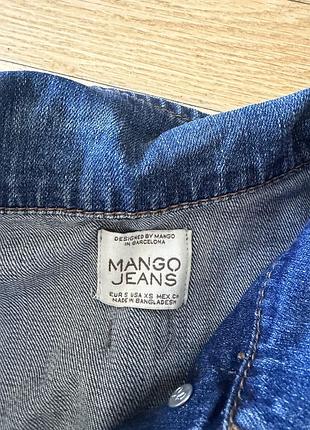 Вкорочена джинсова жилетка mango 3