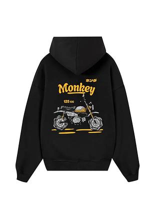 Худи loys толстовка с принтом monkey 125cc hoodie, черный xs