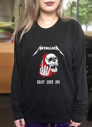 Світшот чорний loys музика рок metallica heavy m