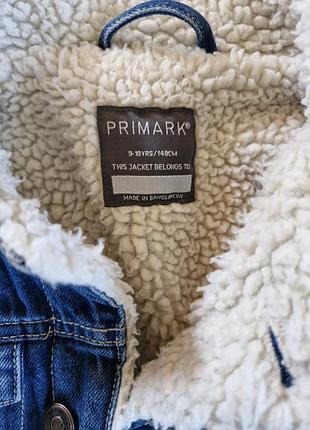 Джинсовая утепленная куртка, пиджак primark 2