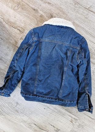 Джинсовая утепленная куртка, пиджак primark 5