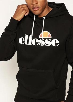 Чоловіче худі ellesse чорне толстовка з капюшоном кофта унісекс аліса xs