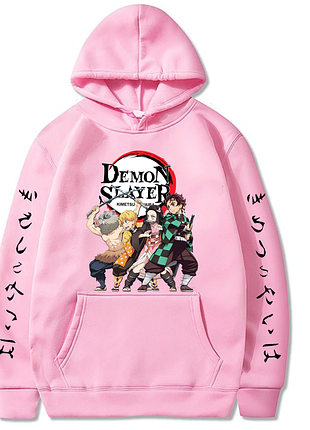 Худи розовый loys demon slayer kimetsu xl