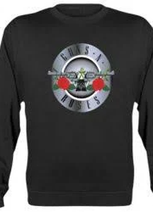 Світшот чорний loys музика рок guns n` roses grey print l