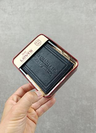 Чоловічий шкіряний гаманець levis leather wallet
