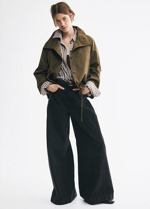 Жіночі джинси h&m wide high jeans темно-сірі розмір s- m