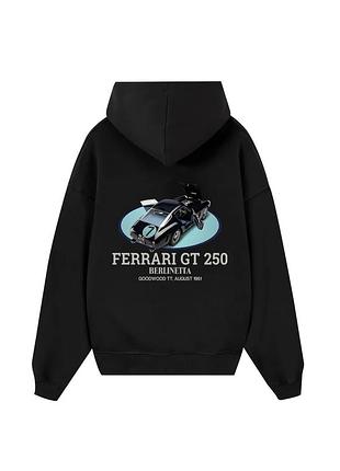 Худи loys толстовка с принтом ferrari berlinetta goodwood hoodie, черный l