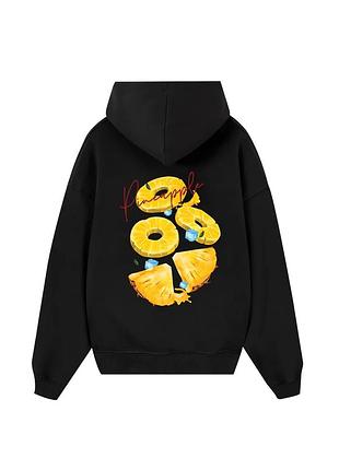 Худи loys толстовка с принтом tropical pinapple hoodie, черный l