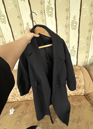Пальто жіноче zara оверсайз чорне