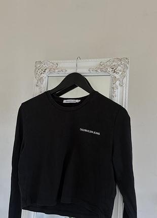 Жіночий лонгслів calvin klein jeans чорний