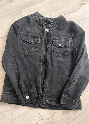 Куртка дитяча джинсова defacto kids collection графітова 9-10 років (134-140 см)