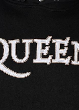 Худі loys унісекс з принтом queen - logo crest applique, чорний xl