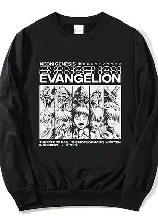 Свитшот черный loys аниме evangelion xxl