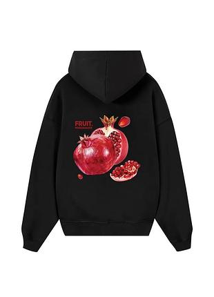 Худи loys толстовка с принтом tropical pomegranate hoodie, черный xl