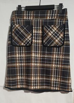 Спідниця dorothy perkins в клітинку з кишенями