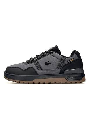 Чоловічі кросівки lacoste t-clip winter gtx grey black