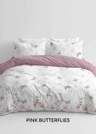 Комплект постельного белья теп "happy sleep" двуспальный (pink butterflies, 50x70)