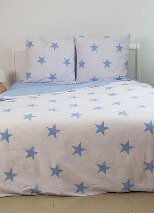 Комплект постільної білизни теп "soft dreams" двоспальний (morning star blue, 70x70)