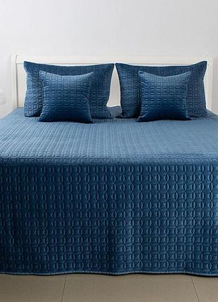 Покривало теп "velour" 240*260 см 1шт (темно - синій/мозаїка)