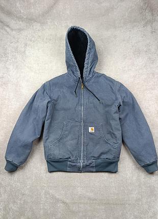 Женская винтажная куртка carhartt active jacket womens blue faded