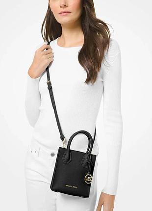 Сумка жіноча michael kors mercer extra-small чорна 3