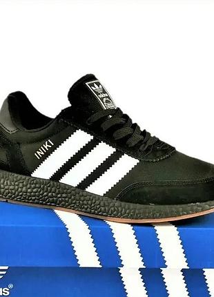 Кроссовки adidas iniki runner boost чёрные женские адидас (размеры: 38) видео обзор