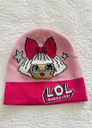 Шапка для дівчинки l.o.l. surprise! рожева 3-4 р.