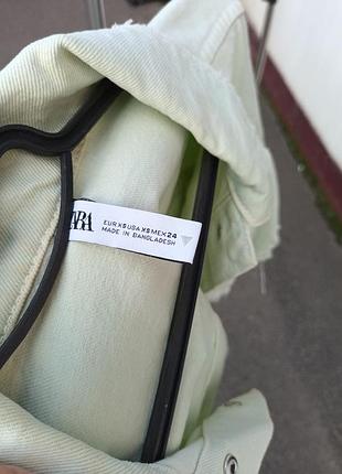 Джинсова укорочена куртка zara 3
