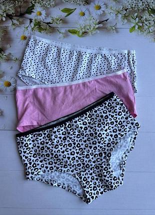 Трусики хипстеры на девочку микс (набор 3 шт.) primark р.128 (7-8 лет)