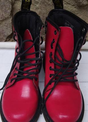Dr. martens 1460 красные ботинки на девочку, 33 3