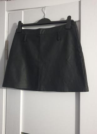 Юбка юбка кожаная zara
