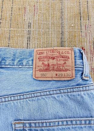 Вінтажні чоловічі джинси levis 550 relaxed fit, w29:l30.